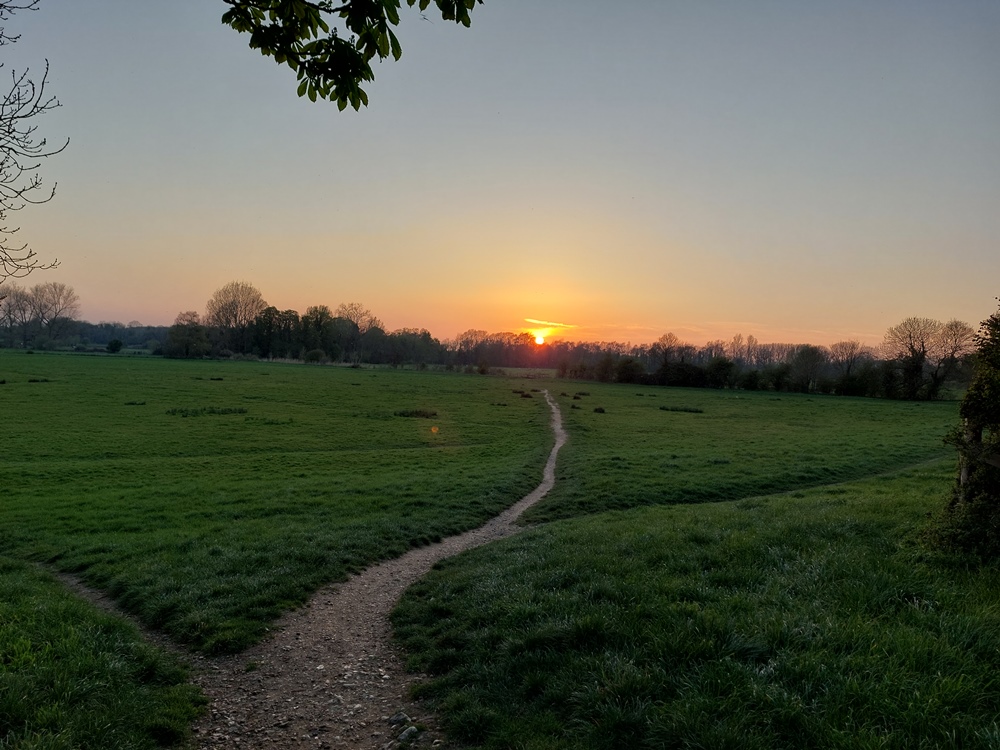 Photo of sunset in a Suffolk landscape
